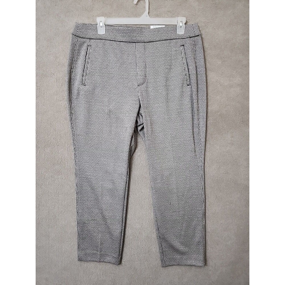 Croft Barrow Straight Ponte Knit Pants Women XXL Petite Houndstooth Pull On NEW